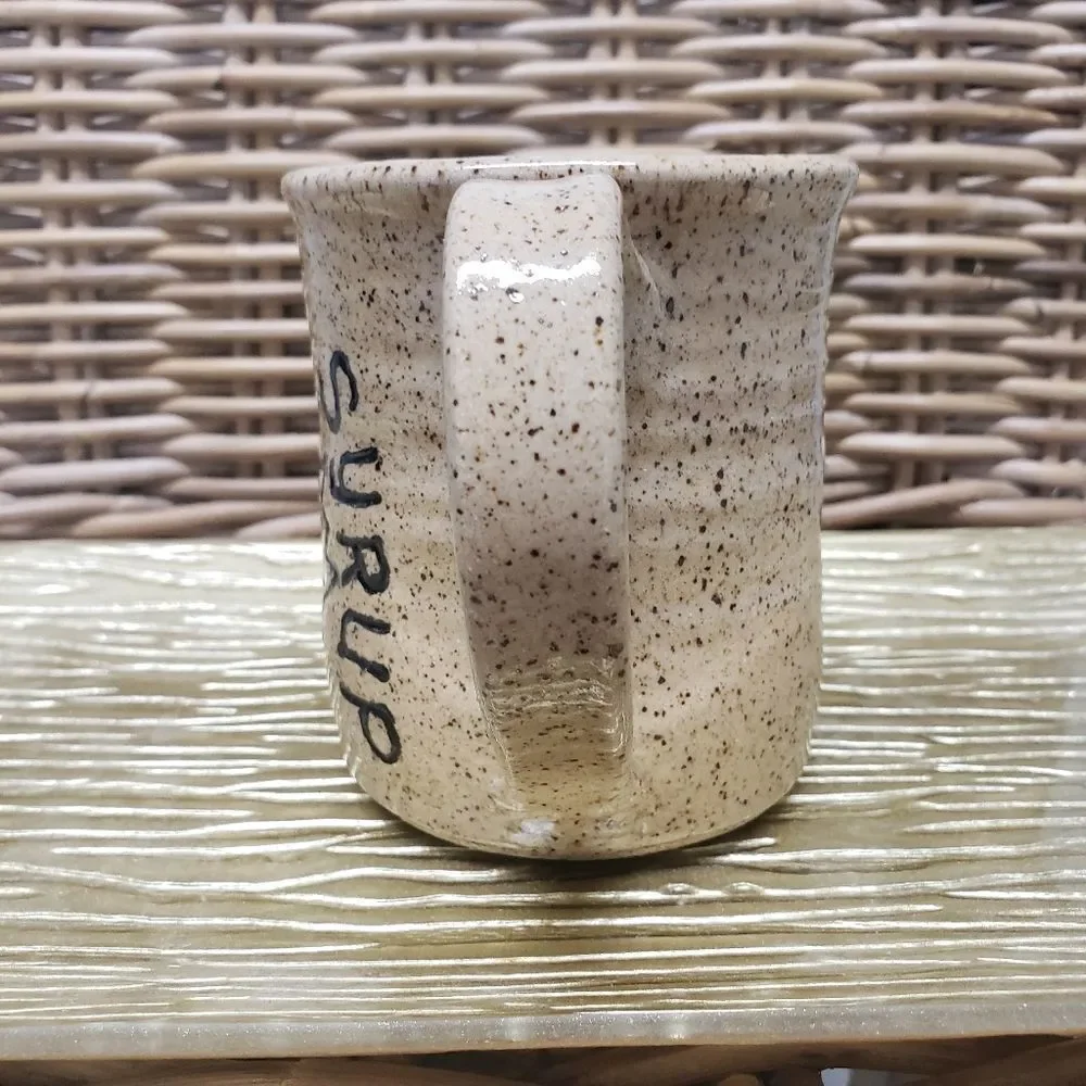 Studio Pottery Signed Maine Maple Syrup Pitcher